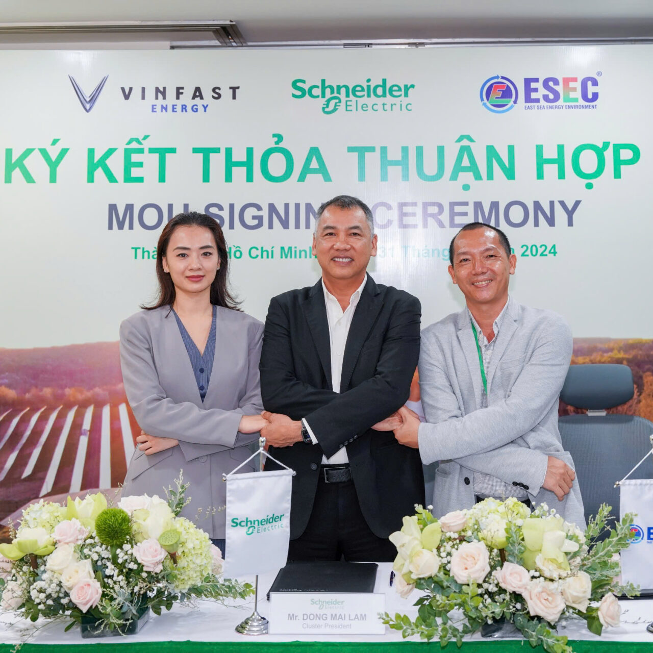 Vinfast Energy, Schneider Electric & ESEC Sign A Cooperation Agreement To Promote The Development Of Sustainable Energy Storage & Management Solutions